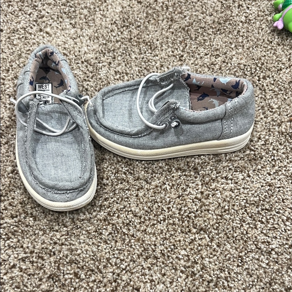 Kids Gray Casual Shoes